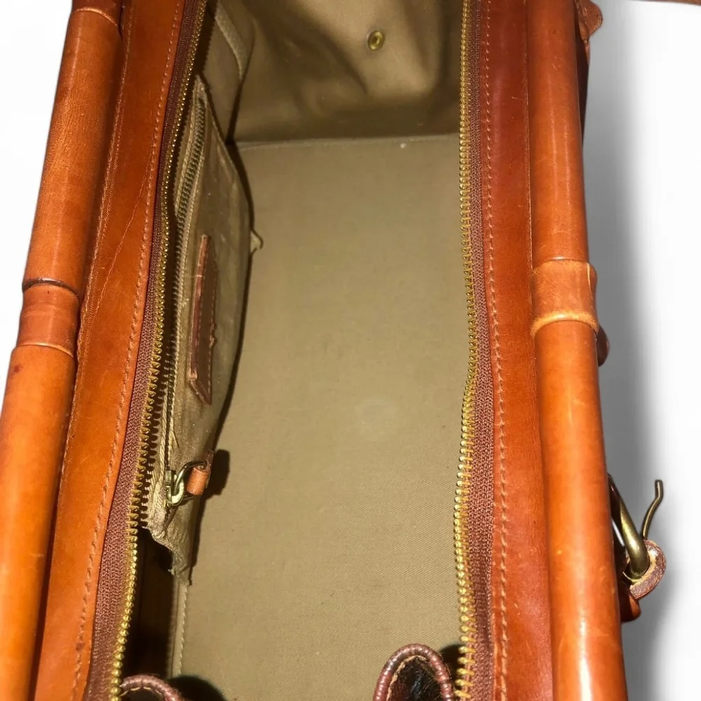 RALPH LAUREN Tartan Plaid Doctor's Boston Weekend Suitcase Briefcase Travel Bag
